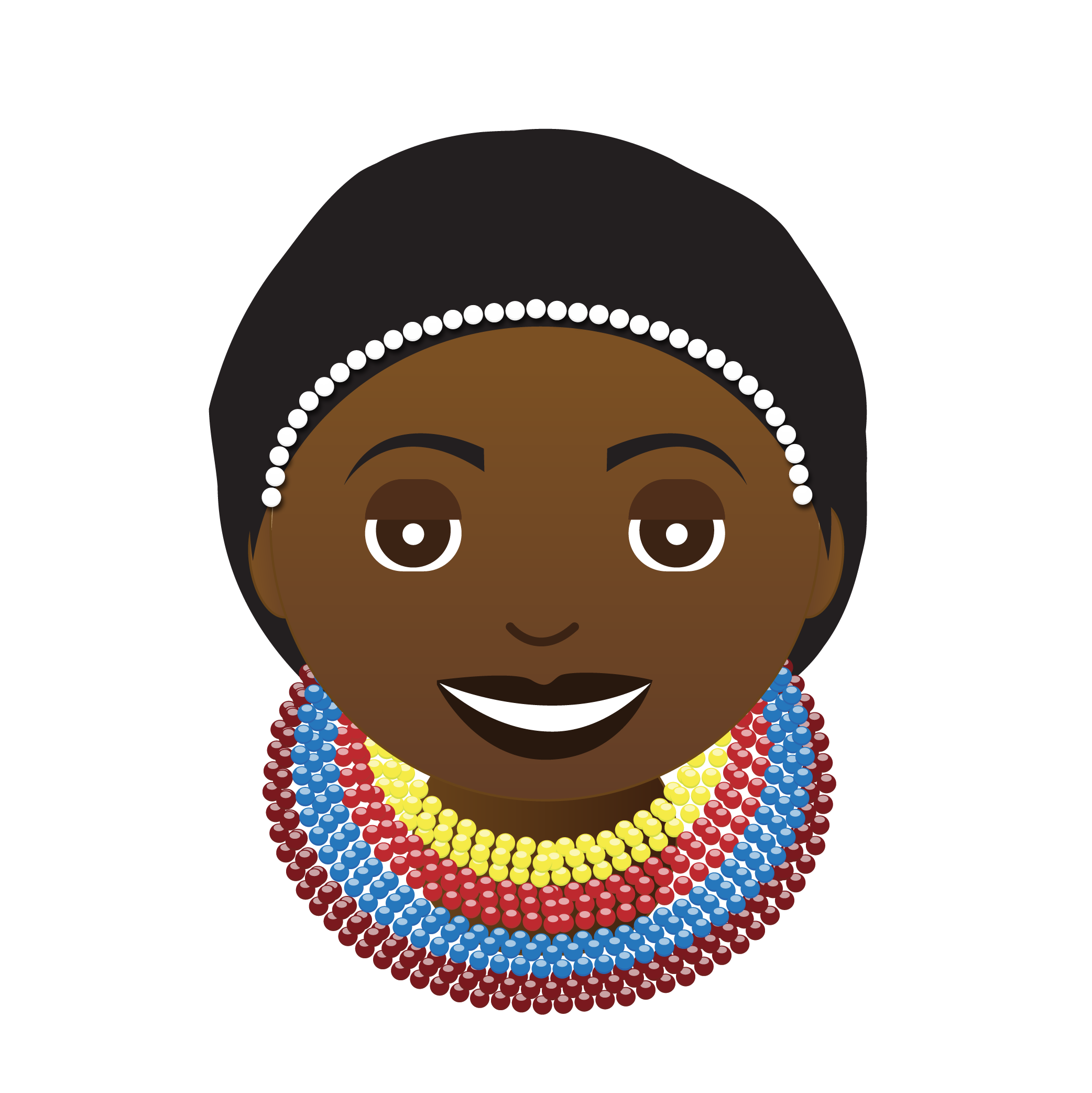 AfroStickers character with love eyes